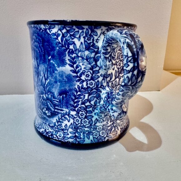 Antique James Kent Fenton Ye Olde Foley Ware Tyg Blue and White Mug - Picture 4 of 10
